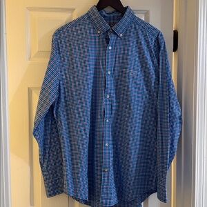 Vineyard Vines Blue and Red Plaid Shirt